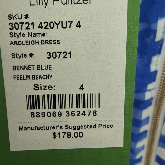 NWT Lilly Pulitzer Ardleigh Fit n Flare Dress Sz 4 - Picture 3 of 4
